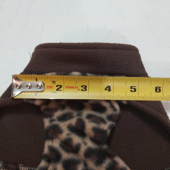Yikeyo Soft Brown Leopard Print Dog Shirt - Size Medium - Picture 3 of 7